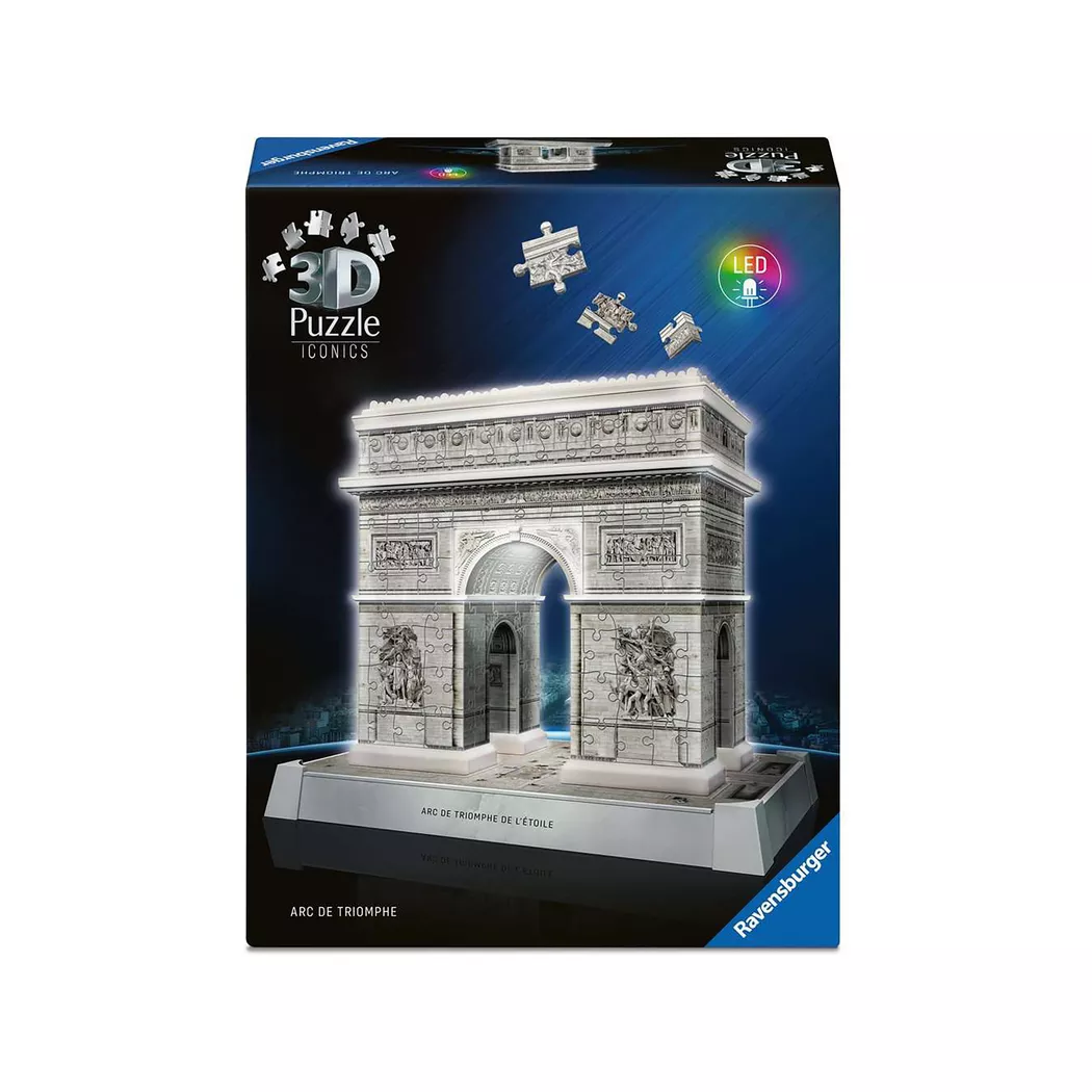 Puzzle Ravensburger 3D Iconics : arc de triomphe Paris avec LED 12008029 RAVENSBURGER - 3D Puzzle Iconics Triumphbogen P 12008029 RAVENSBURGER - 3D Puzzle
