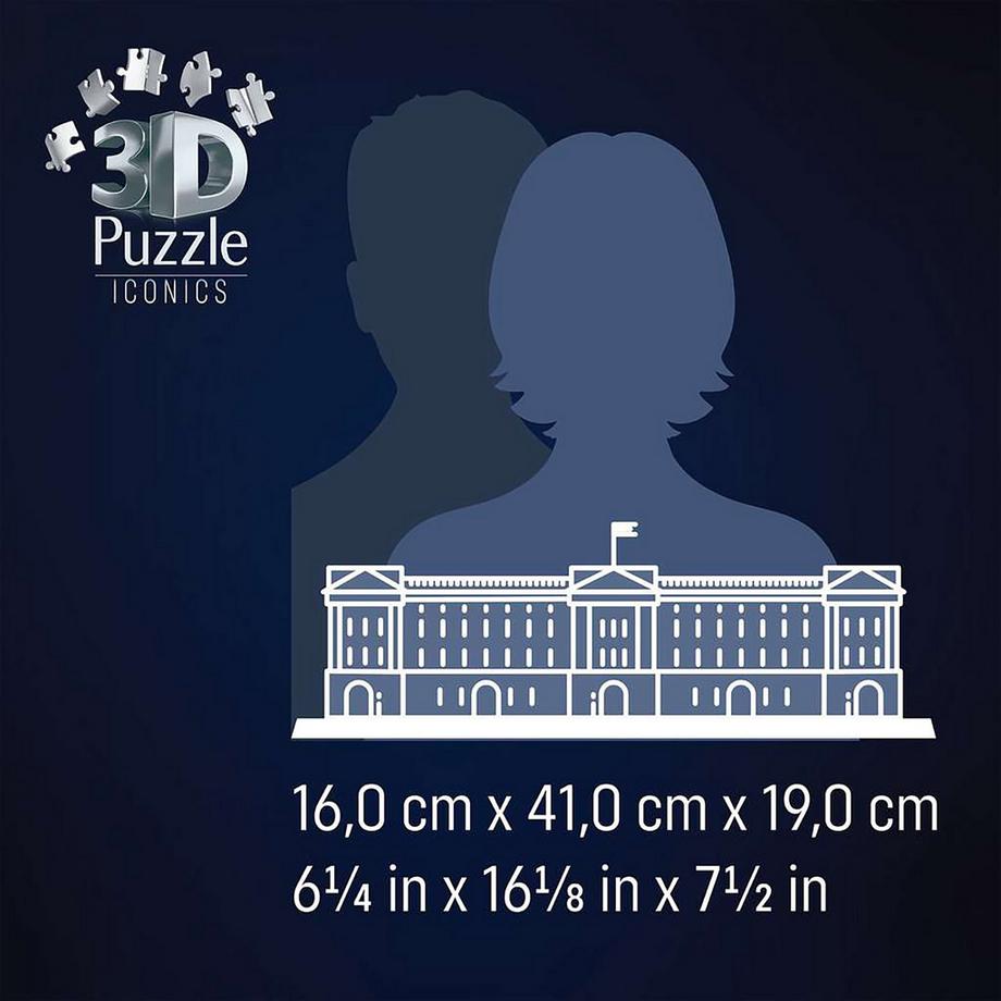 Ravensburger  3D Puzzle Iconics: Buckingham Palace illuminé, 216 pièces 