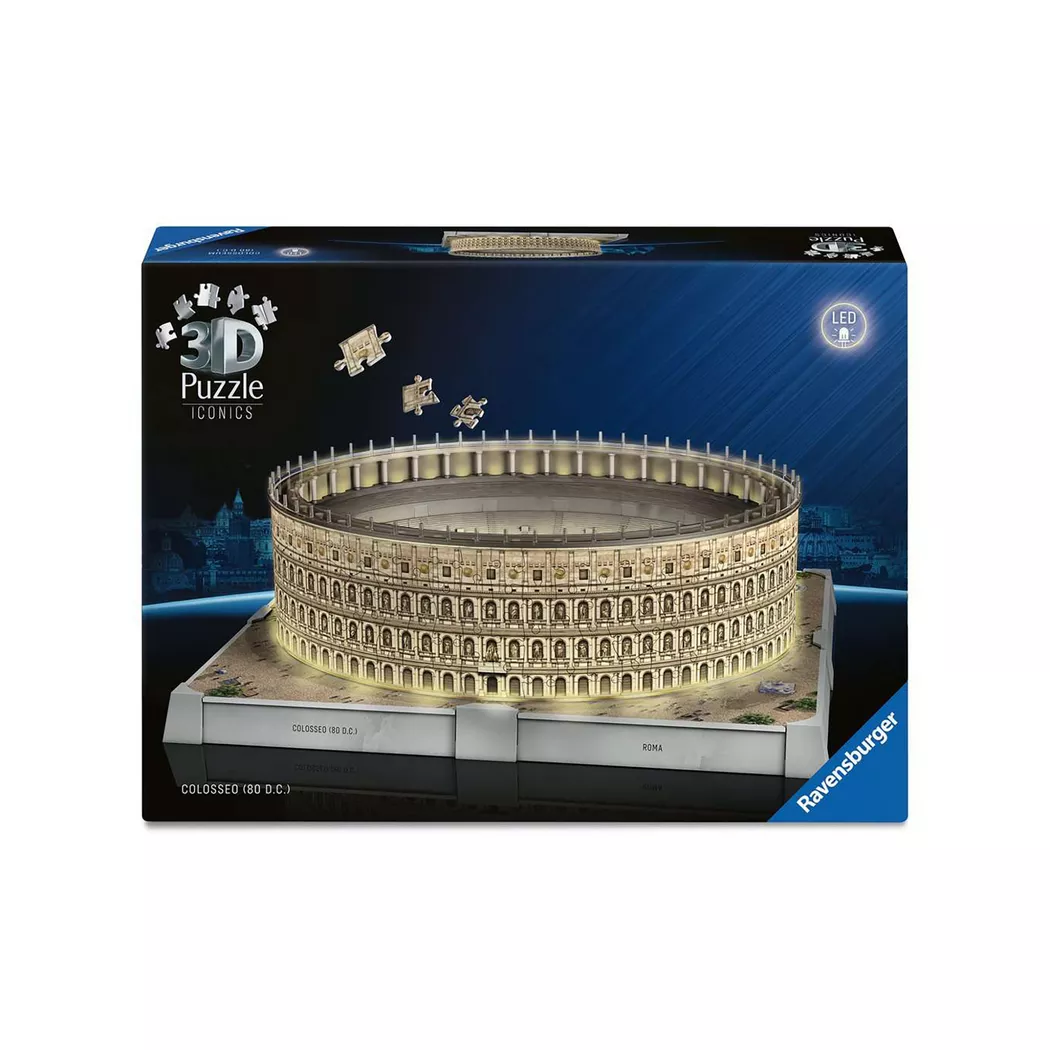 Puzzle Ravensburger 3D Iconics : Colosseum Rome avec LED 12008034 1 pc(s) 12008034 1 pc(s) 12008034 1 pc(s)