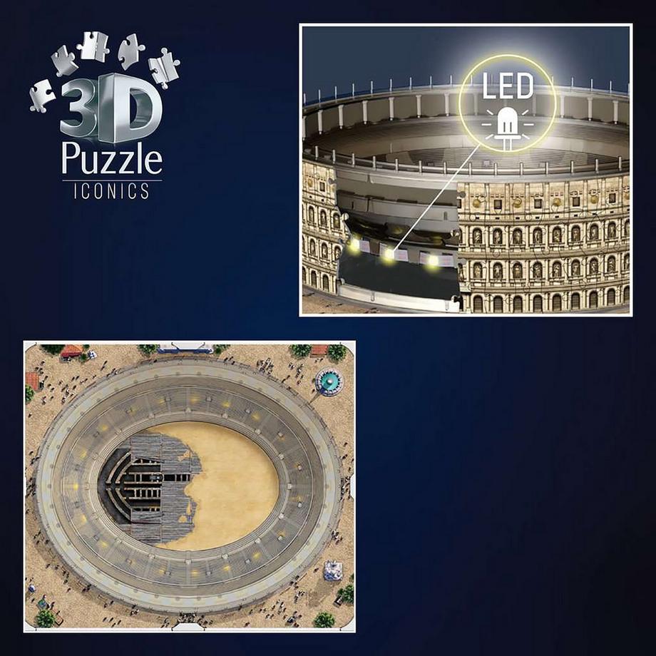 Ravensburger  3D Puzzle Iconics: Colisée illuminé, 216 pièces 