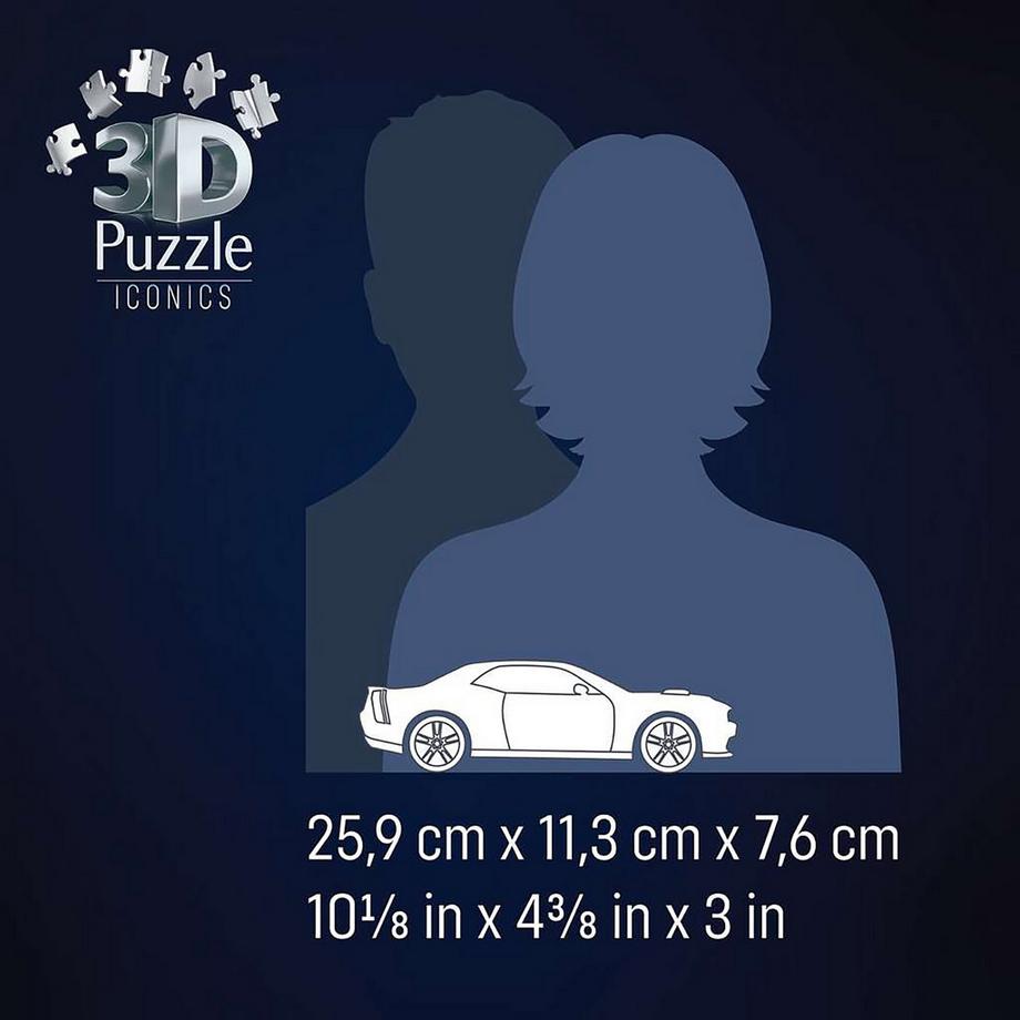 Ravensburger  3D Puzzle Iconics: Dodge Chall. R/T Scat Pack Widebody, 108 pièces 