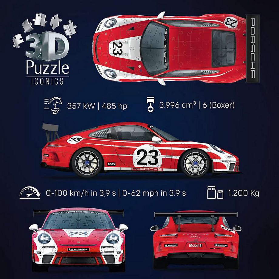 Ravensburger  3D Iconics Porsche 911 108tlg. 