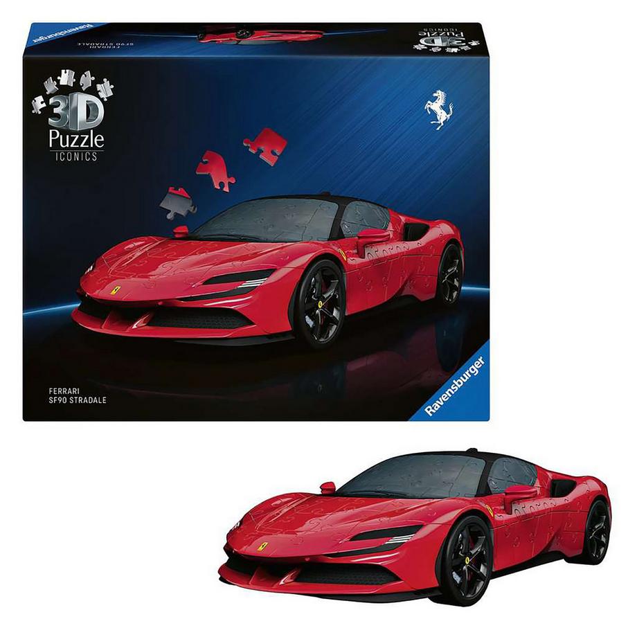 Ravensburger  3D Puzzle Iconics: Ferrari SF90 Stradale, 108 pièces 