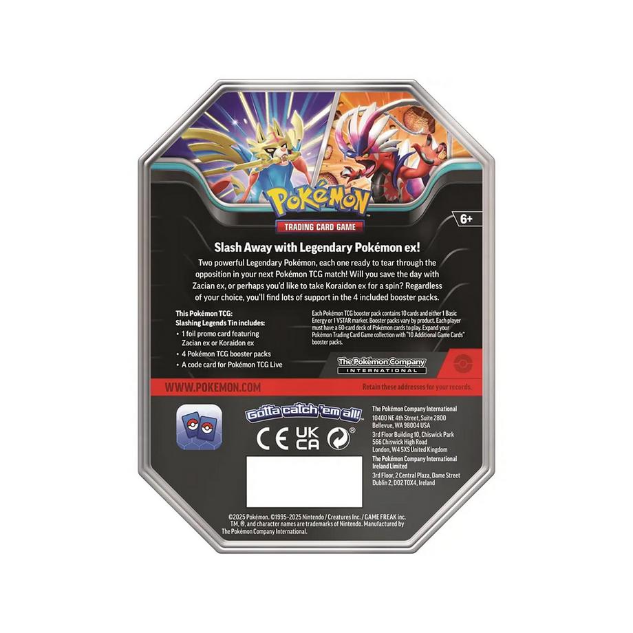 Pokémon  Slashing Legens Summer Tin Zacian Ex, inglese 