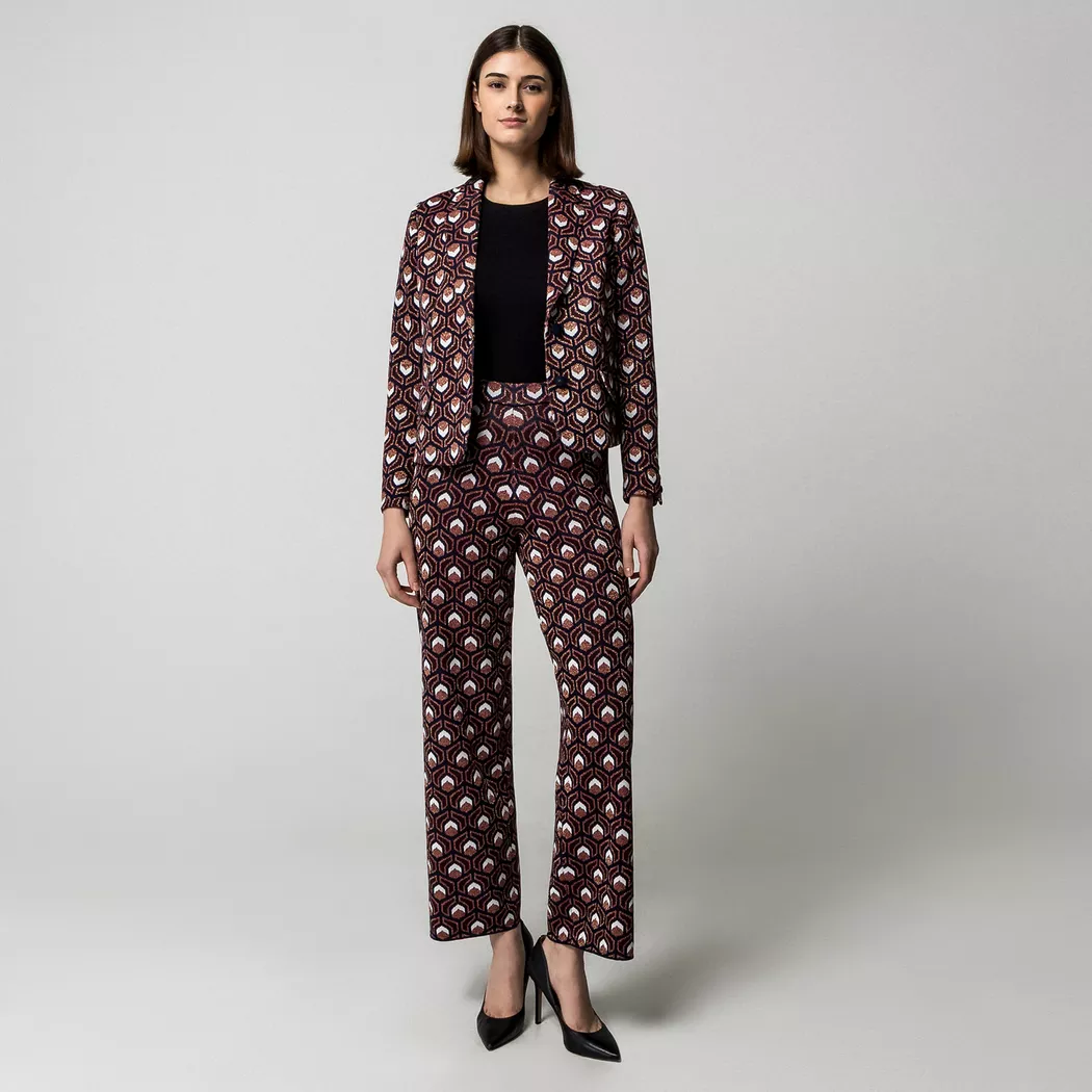 Manor Woman - Hose, für Damen, Dunkelrot, Größe XL