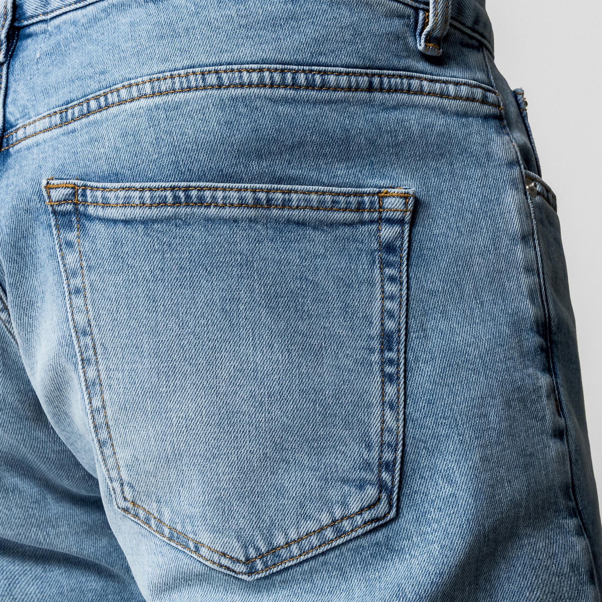 Manor Man Regular Fit Tapered Jeans Used Look  