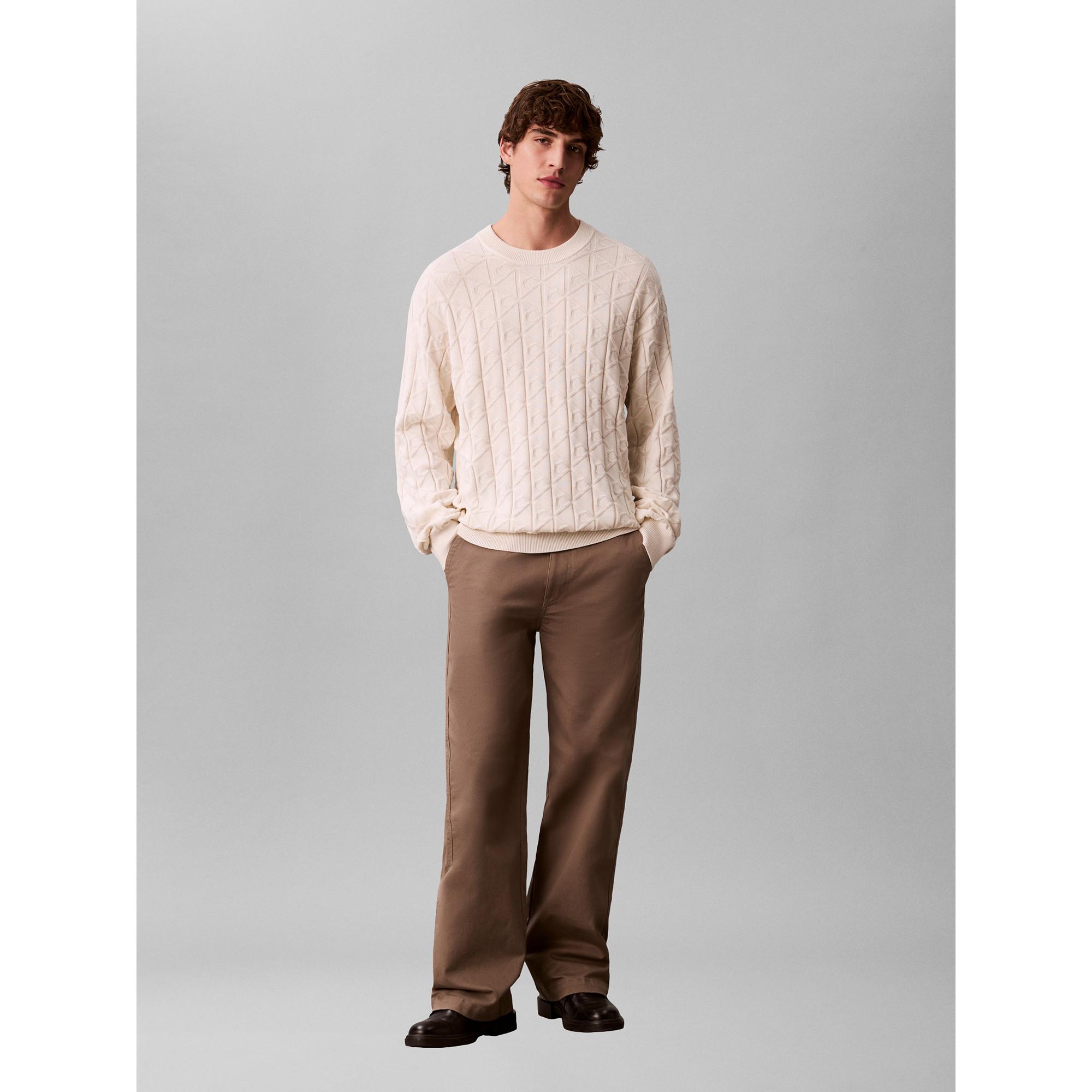 Calvin Klein Jeans Maglione in maglia testurizzata con stampa all-over  