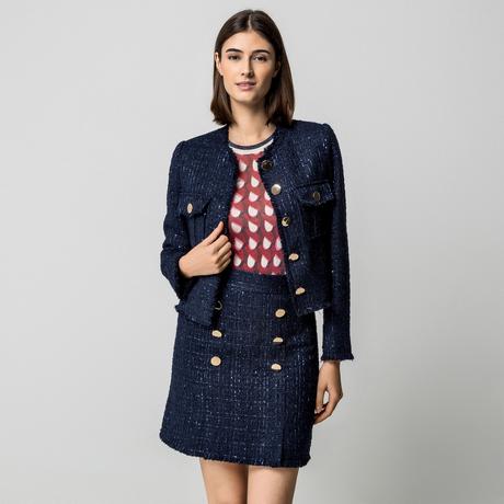 Manor Woman Tweed Minirock mit Zierknöpfen  