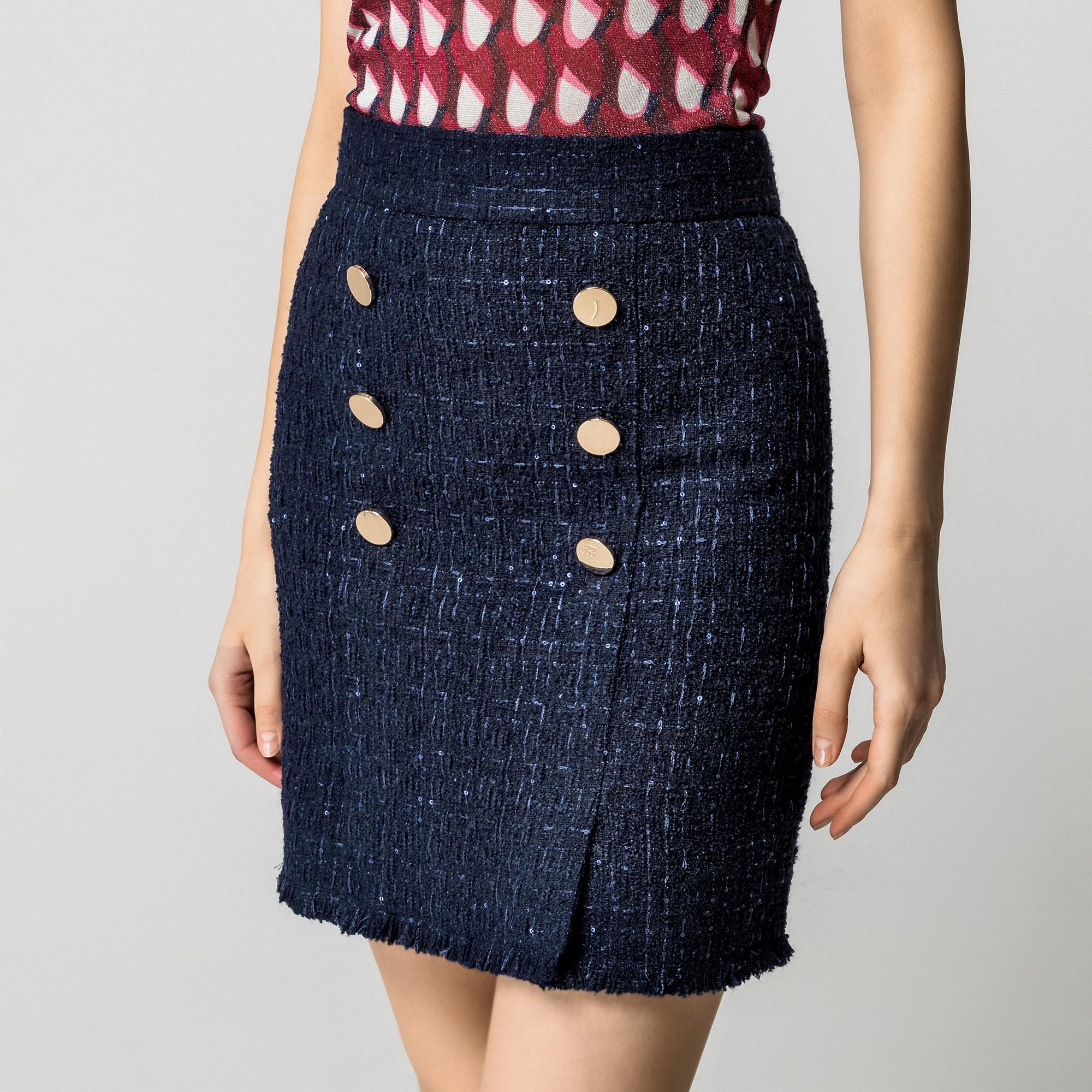 Manor Woman Tweed Minirock mit Zierknöpfen  