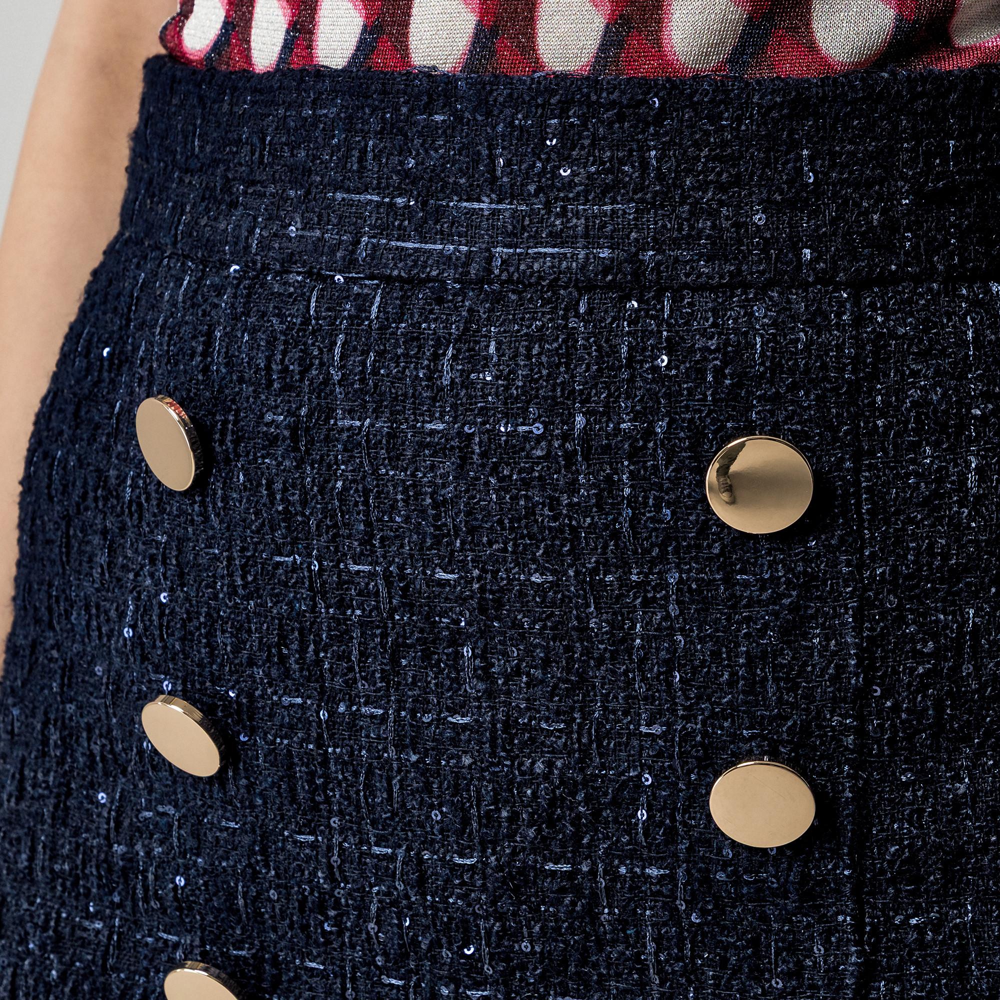 Manor Woman Tweed Minirock mit Zierknöpfen  