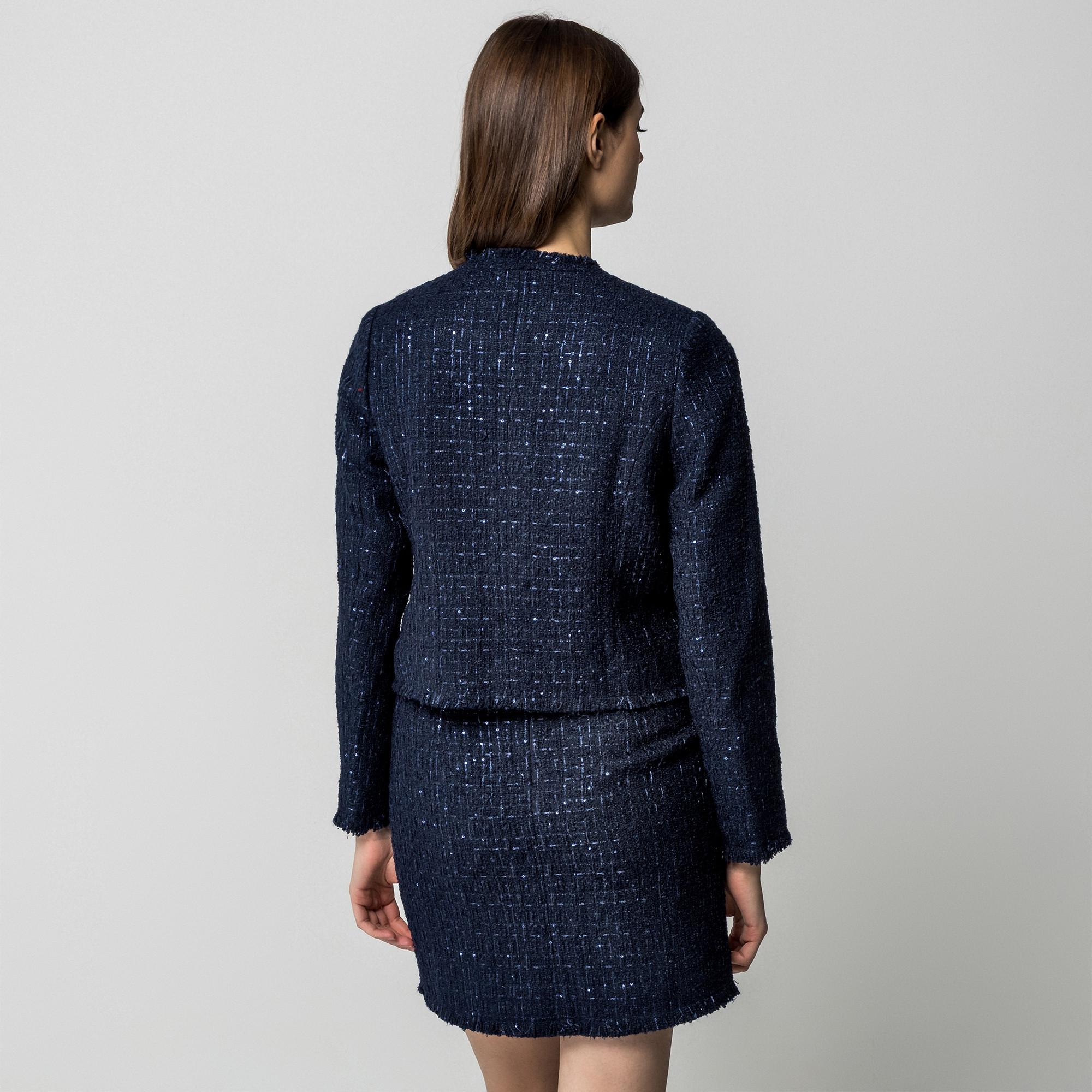 Manor Woman Tweed Blazer mit Pailletten  