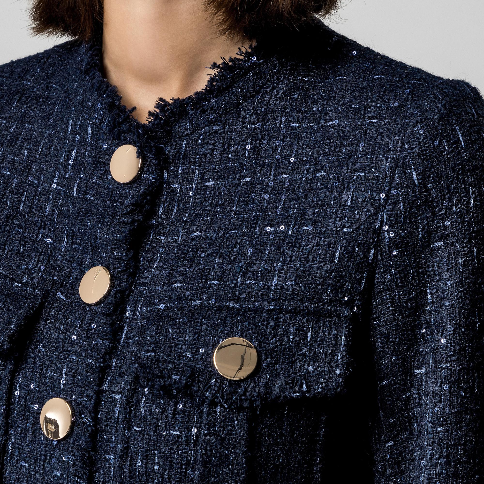 Manor Woman Tweed Blazer mit Pailletten  