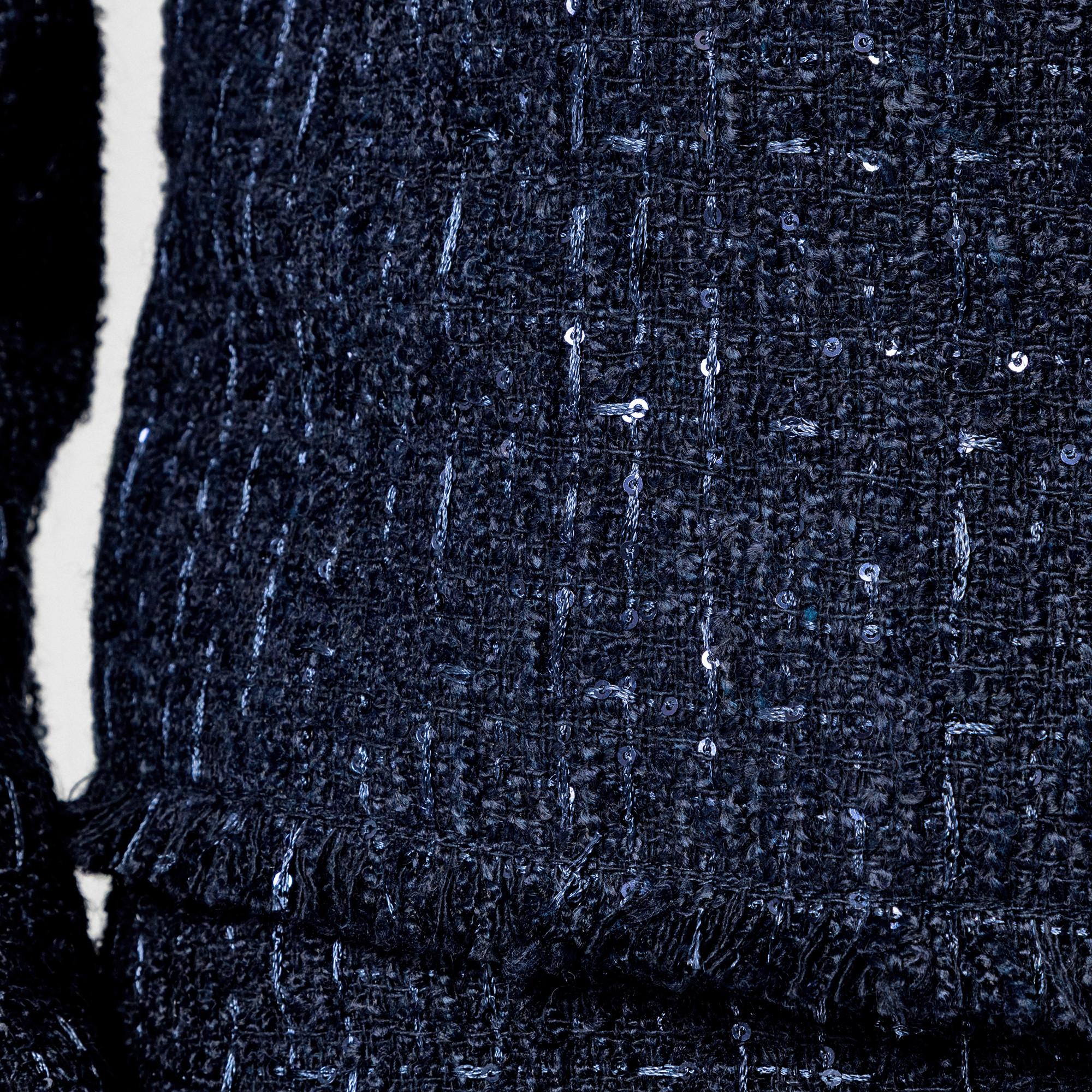 Manor Woman Tweed Blazer mit Pailletten  