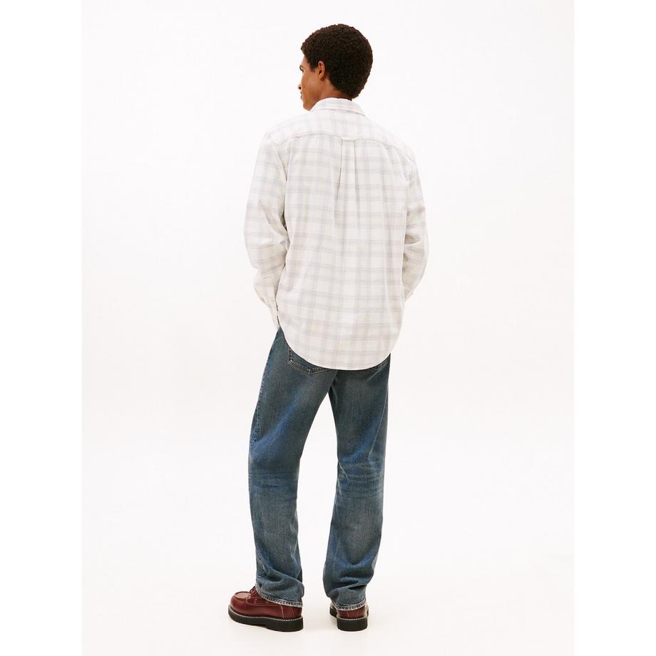 TOMMY JEANS Kariertes Cord Regular Fit Langarmhemd  