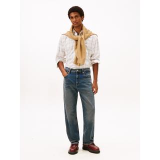 TOMMY JEANS Chemise à Carreaux en Côtelé Coupe Droite Manches Longues  