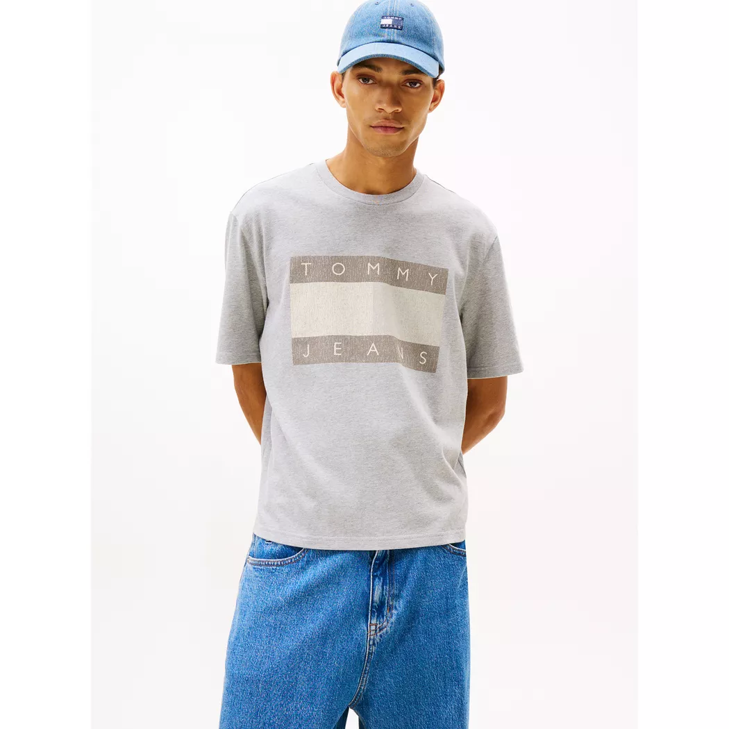 Tommy Jeans - T-shirt - Taille L Gris homme