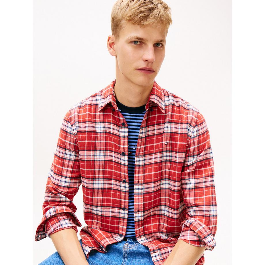 TOMMY JEANS Kariertes Langarmhemd  