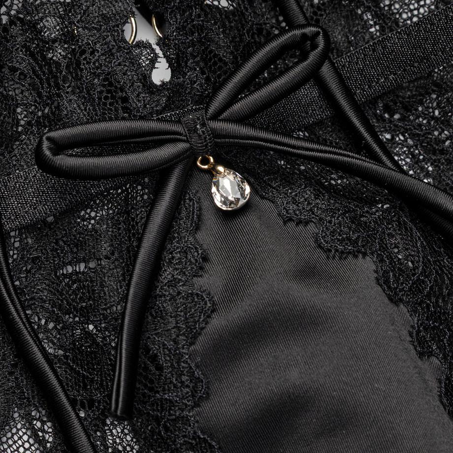 Manor Woman Body en dentelle à motif floral avec nœud décoratif  