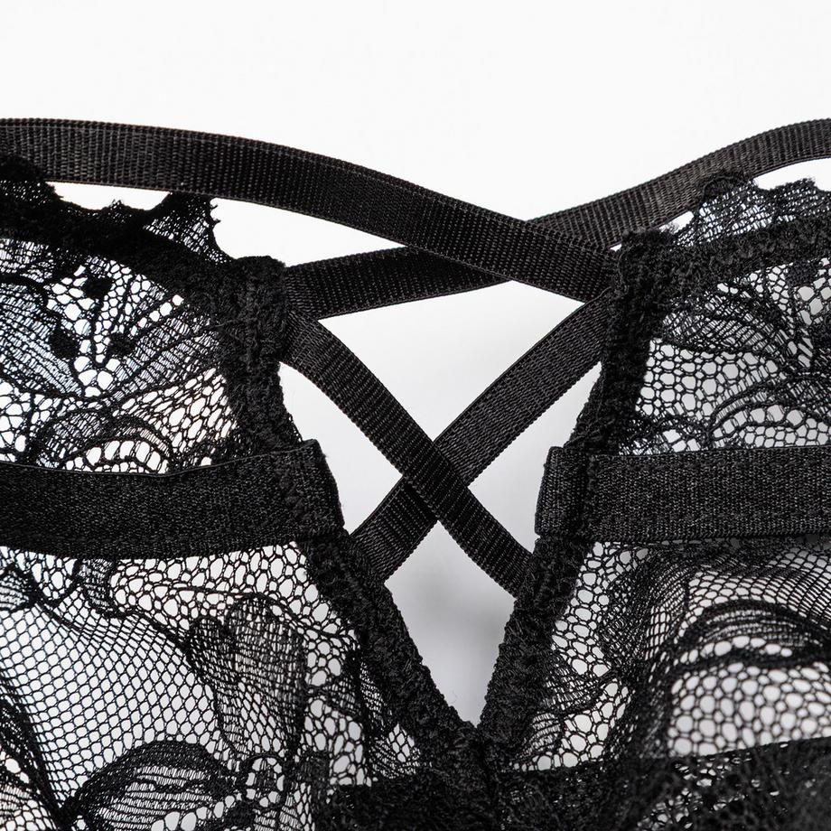 Manor Woman Body en dentelle à motif floral avec nœud décoratif  