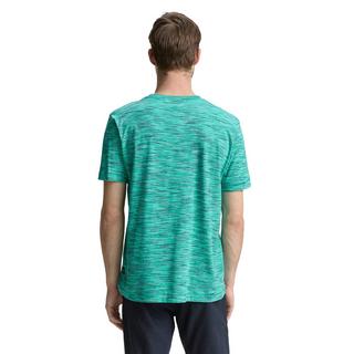 TOM TAILOR Meliertes Regular Fit Kurzarm Rundhals T-Shirt  