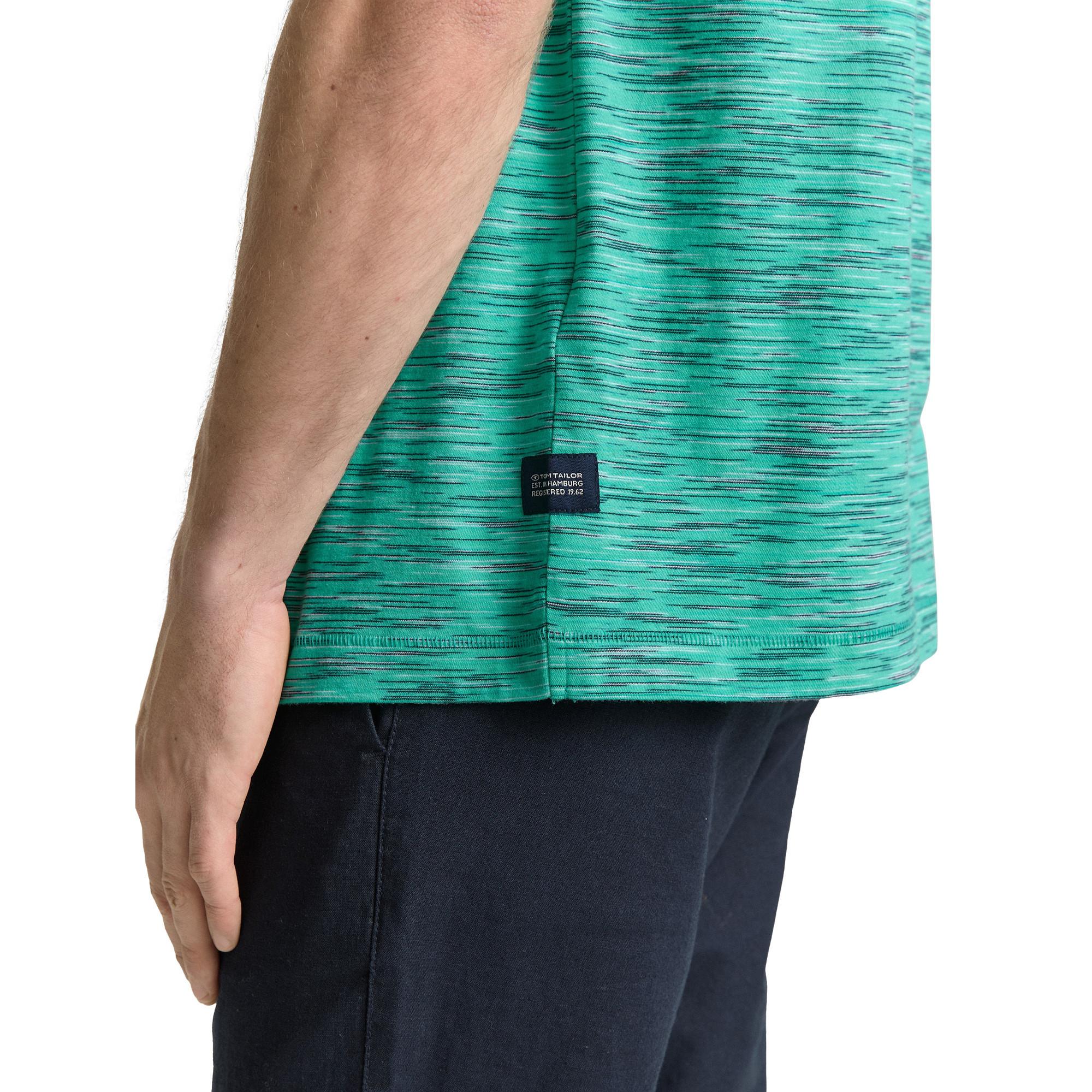 TOM TAILOR Meliertes Regular Fit Kurzarm Rundhals T-Shirt  