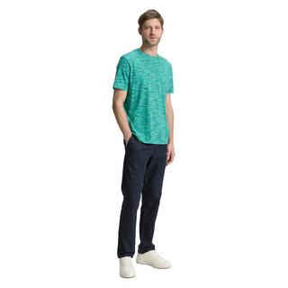 TOM TAILOR Meliertes Regular Fit Kurzarm Rundhals T-Shirt  