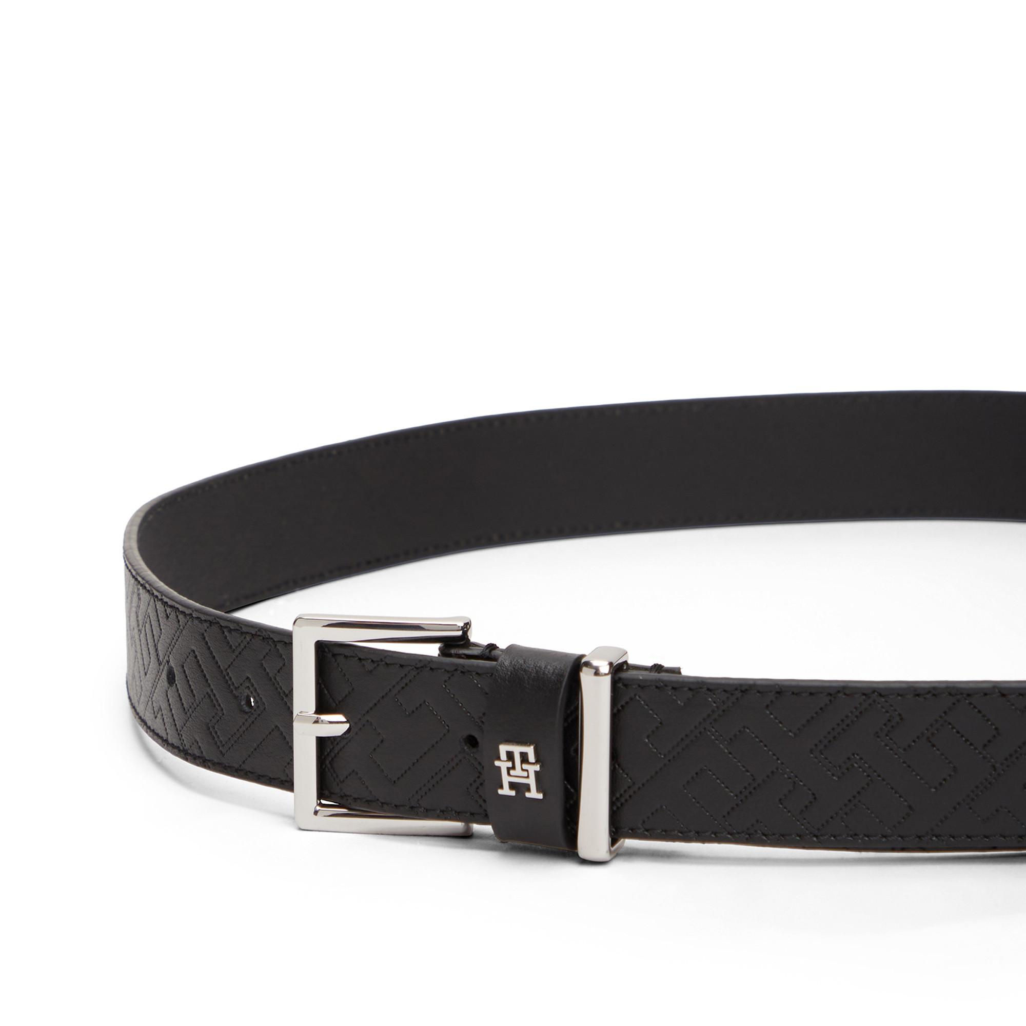 TOMMY HILFIGER TH Square 3.0 Mono SV Ledergürtel  