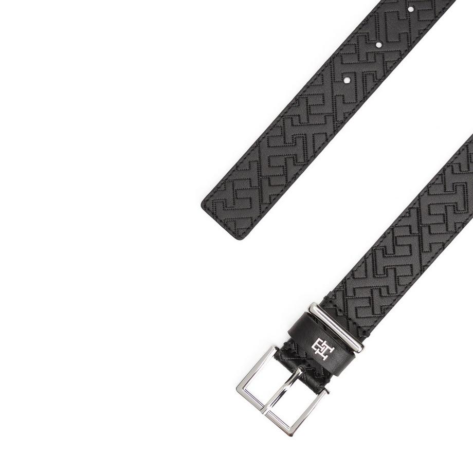 TOMMY HILFIGER TH Square Mono SV Ledergürtel  