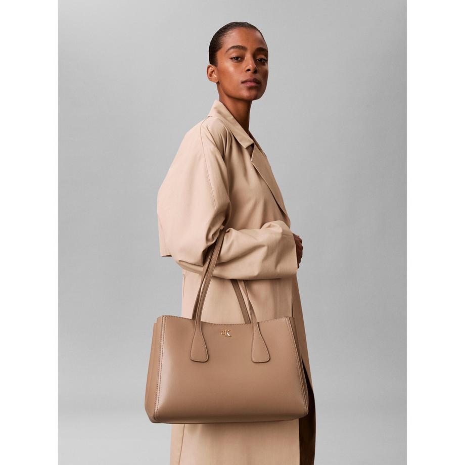 Calvin Klein Hardware Monogram Tote Bag  