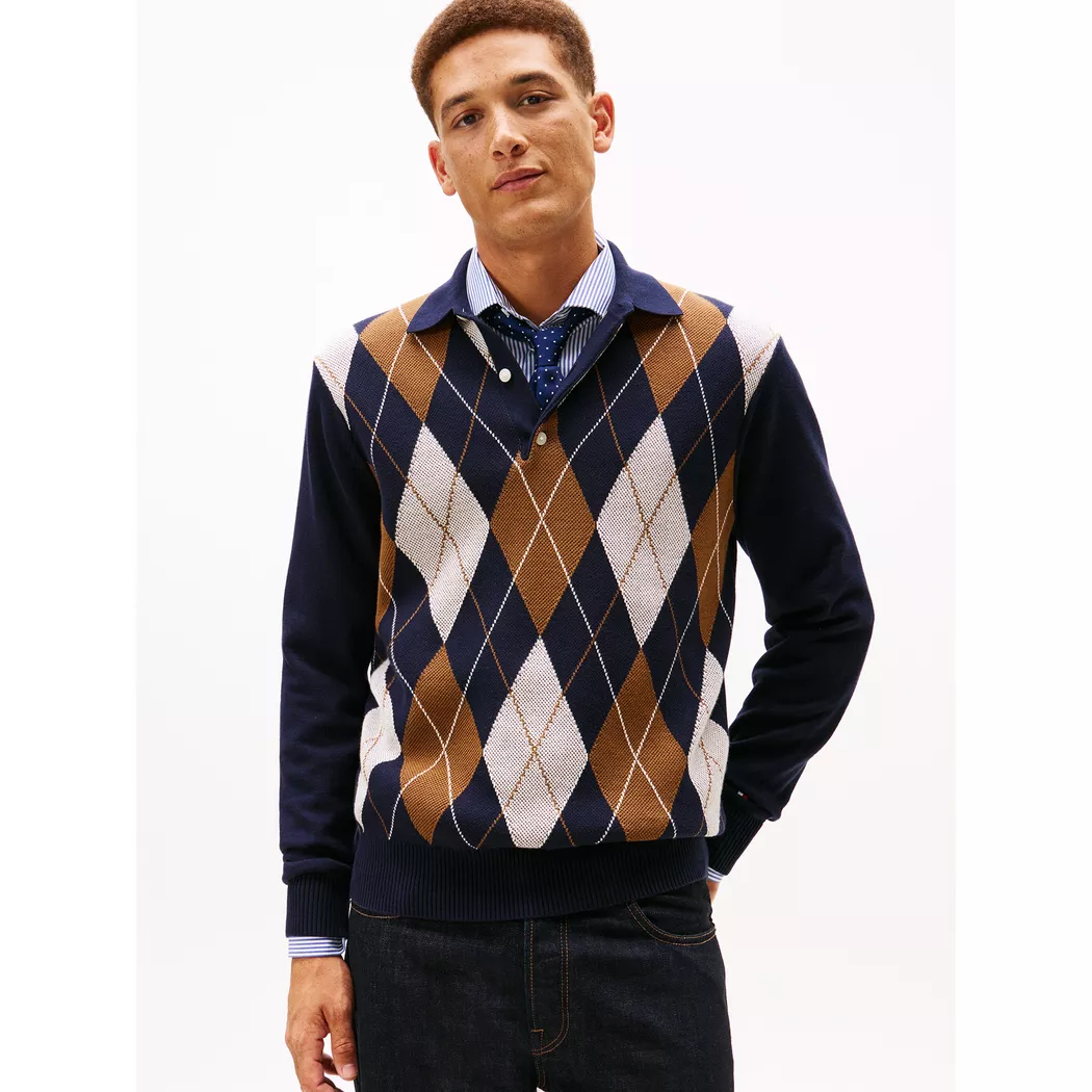 Tommy Hilfiger Pull Seasonal Structure Dark Night Navy M Homme