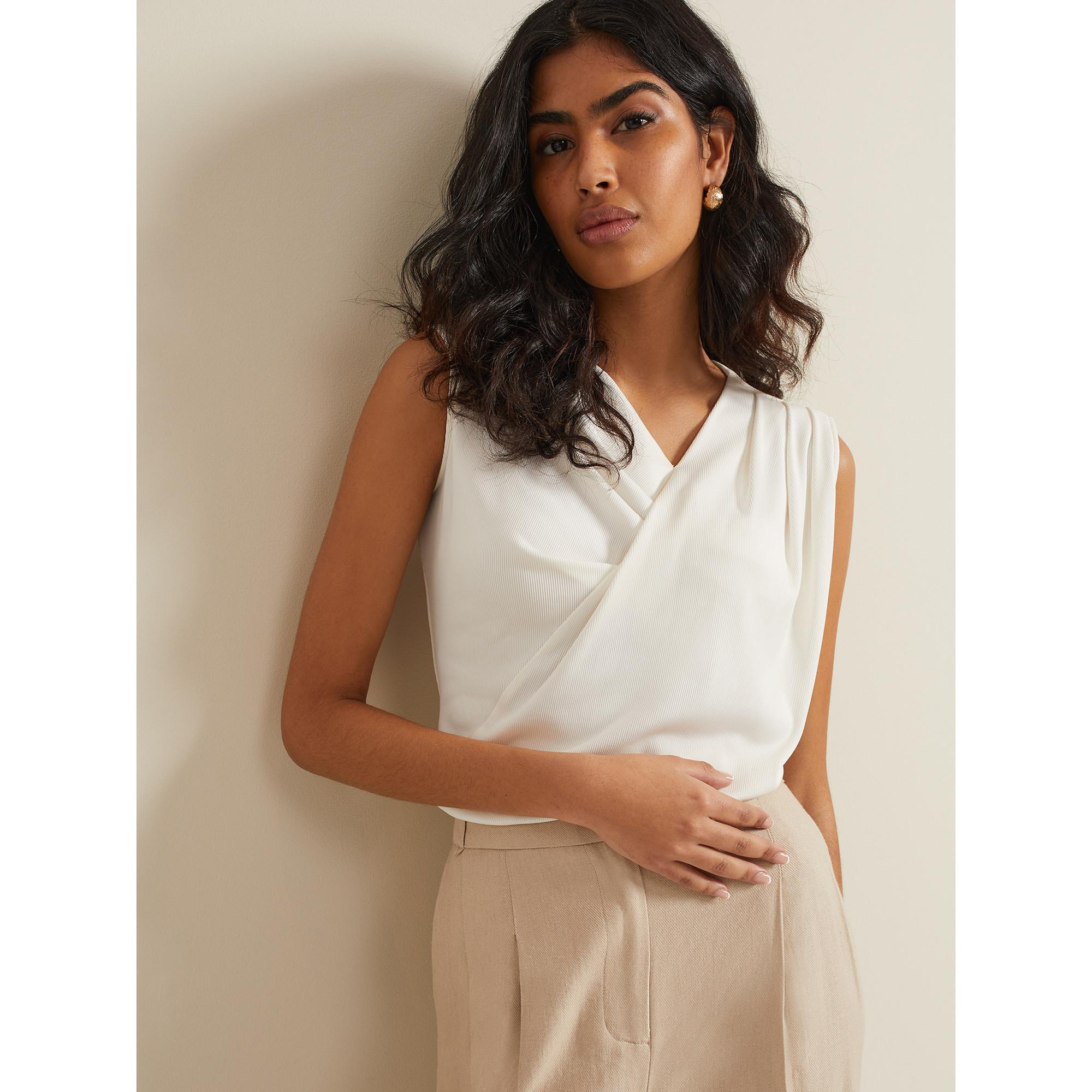 Phase Eight Top sans manches à encolure cache-cœur  