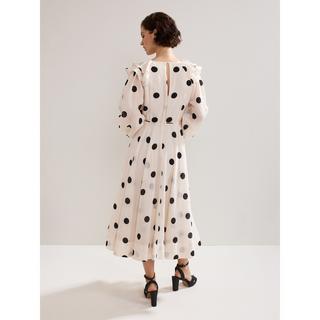 Phase Eight Jaqlyn Polka Dot Rüschen Midikleid  
