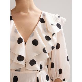 Phase Eight Jaqlyn Polka Dot Rüschen Midikleid  