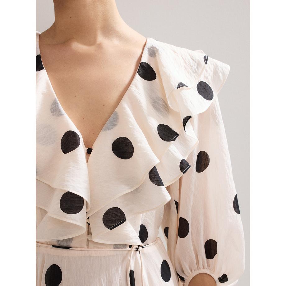 Phase Eight Jaqlyn Robe Midi à Volants Pois  