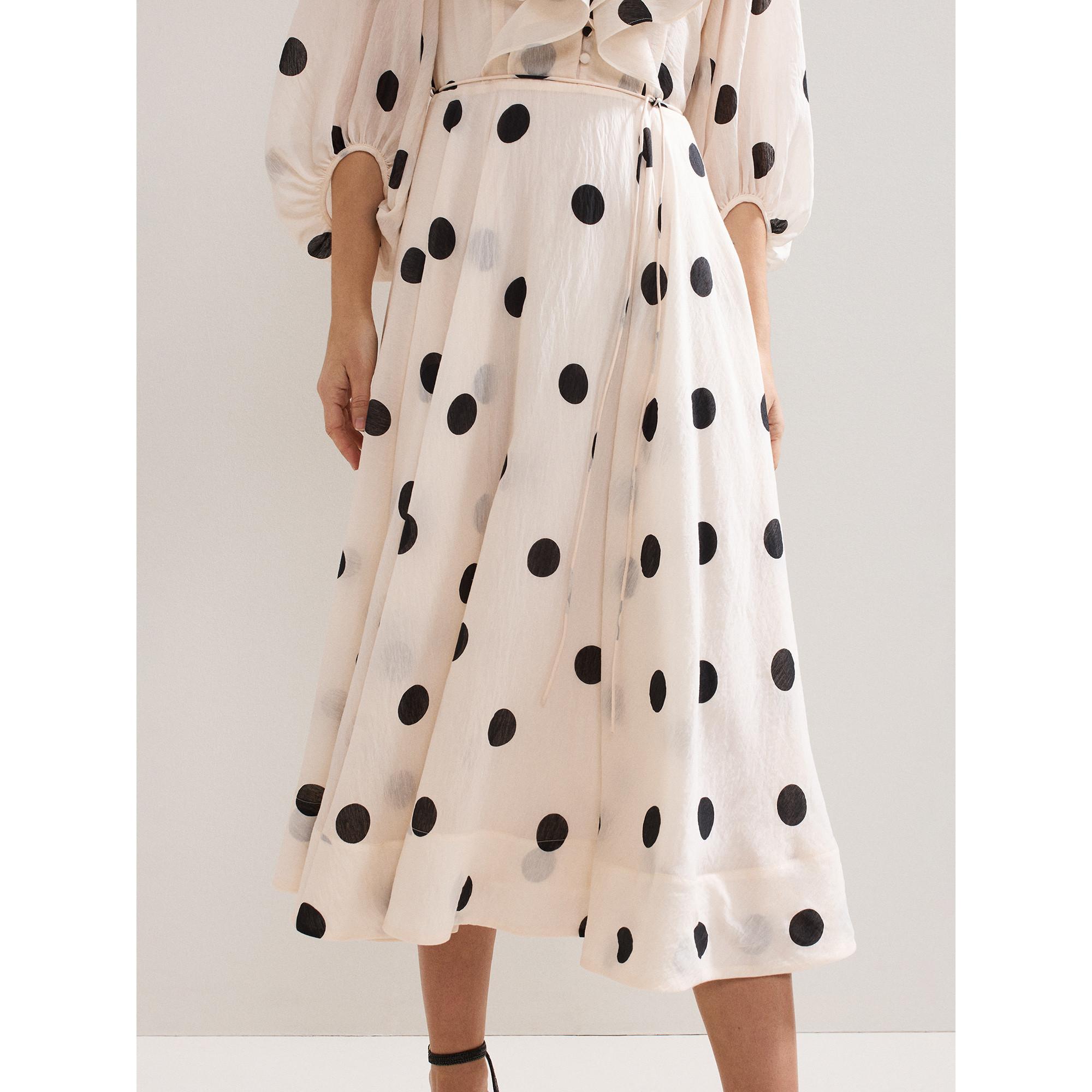 Phase Eight Jaqlyn Polka Dot Rüschen Midikleid  
