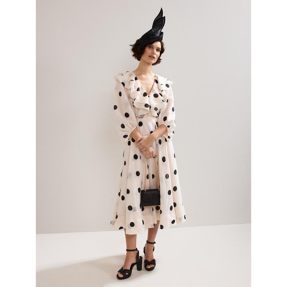 Phase Eight Jaqlyn Robe Midi à Volants Pois  