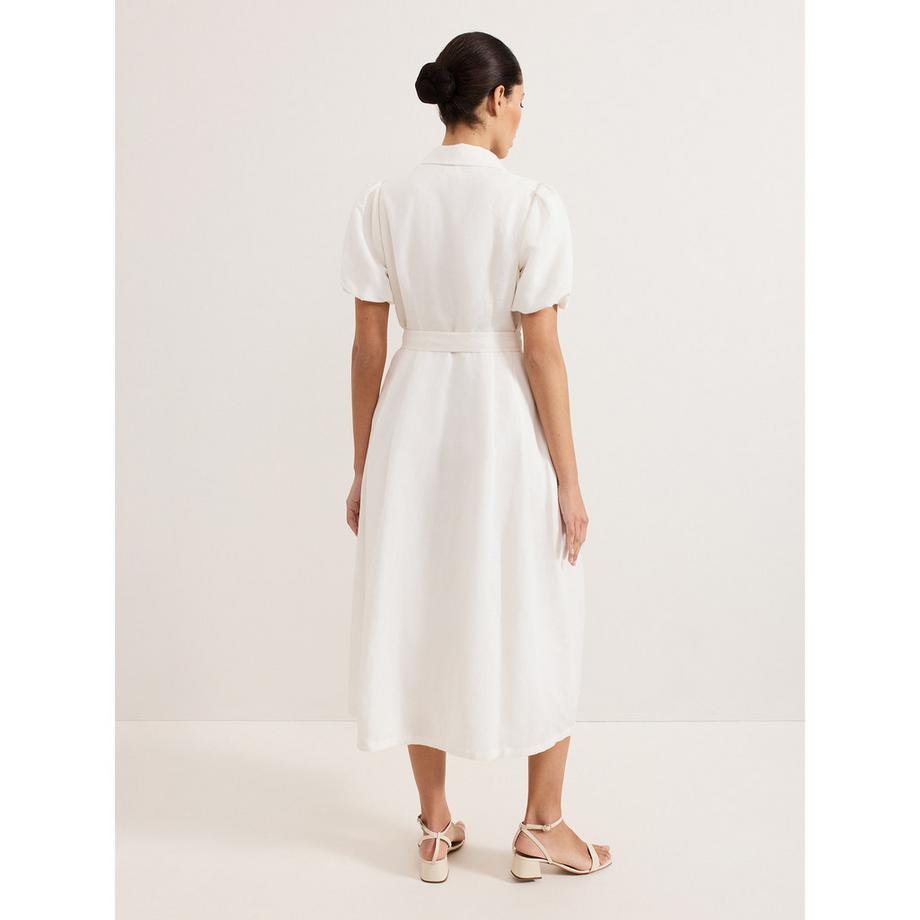 Phase Eight Kurzarm Midi Kleid mit Gürtel  