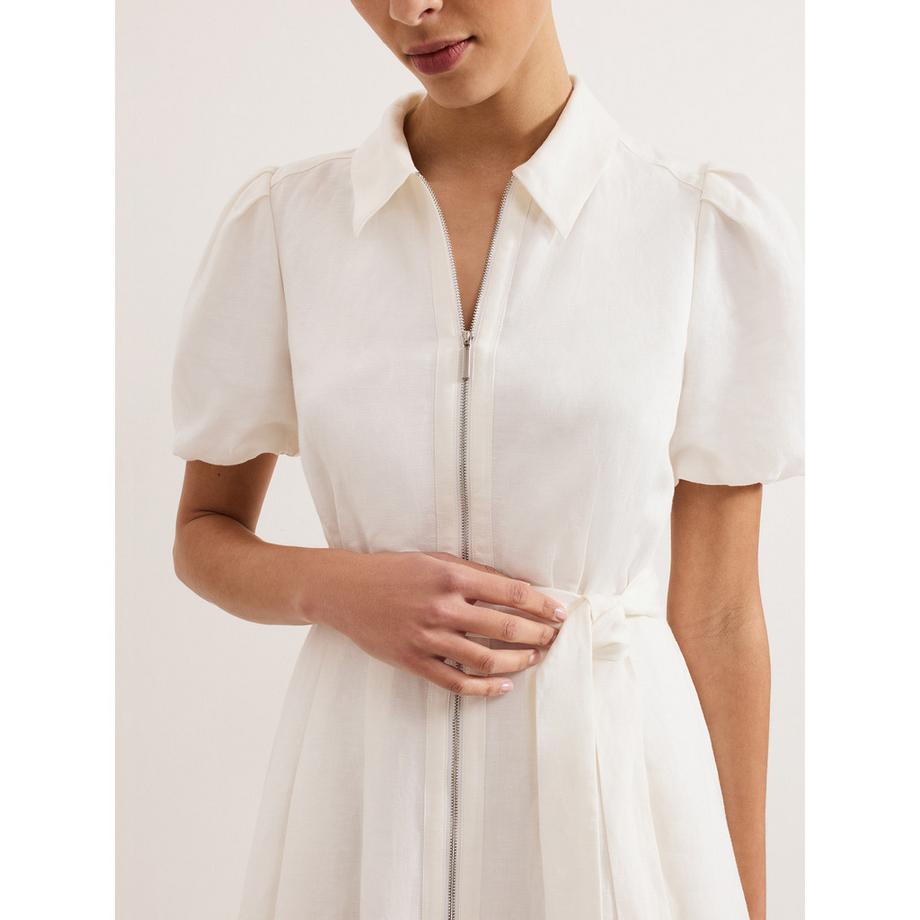 Phase Eight Kurzarm Midi Kleid mit Gürtel  