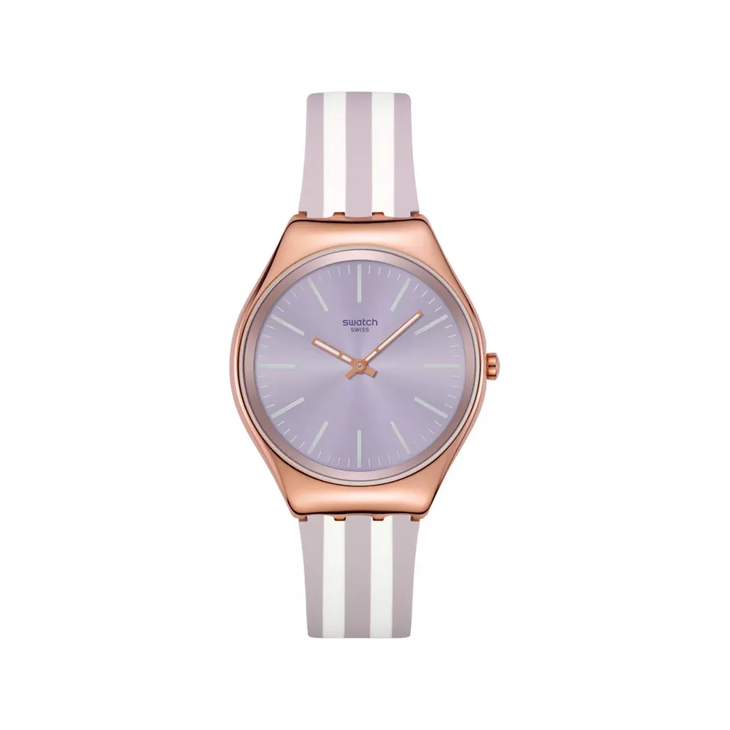 Swatch - Analoguhr, Simply Beachy, 38mm, Violett