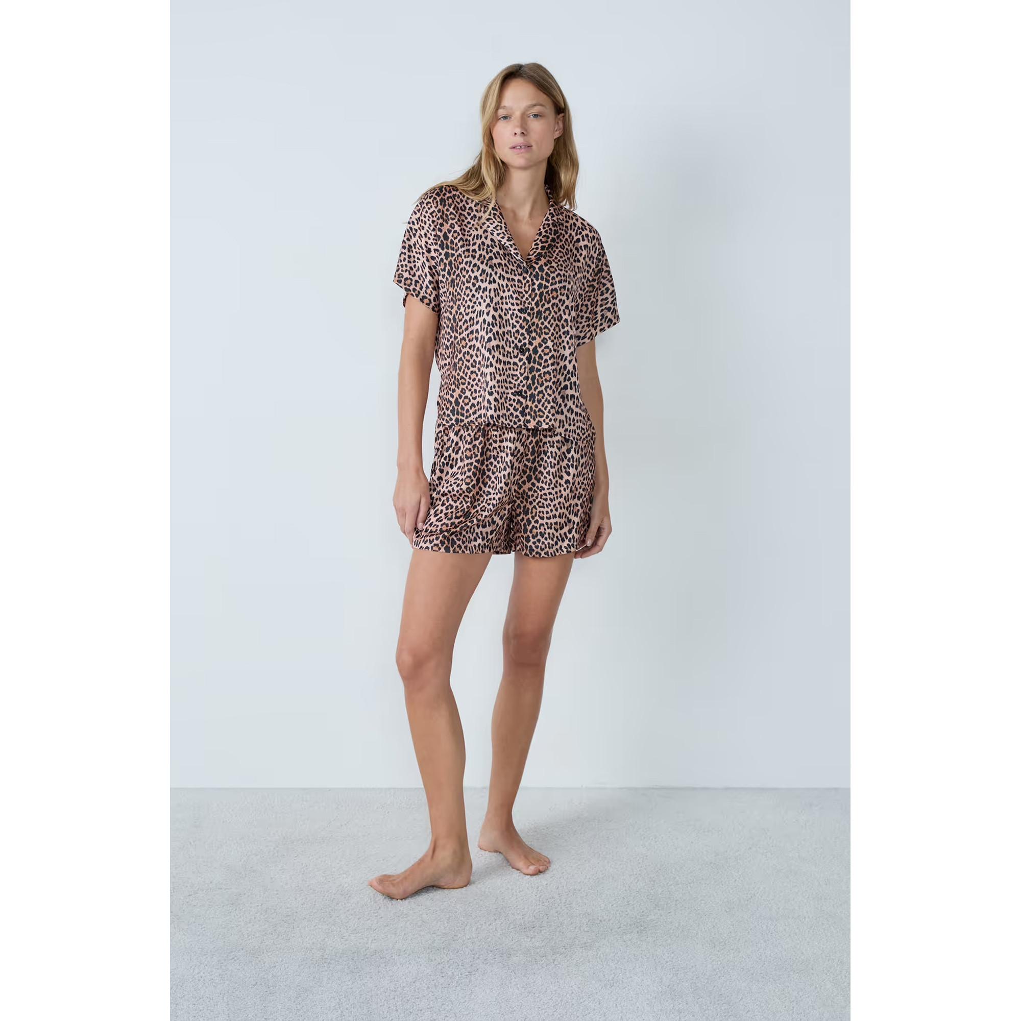 Etam Top pigiama stampa leopardata  