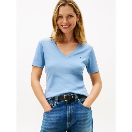 TOMMY HILFIGER V-Ausschnitt Kurzarm T-Shirt Slim Fit  