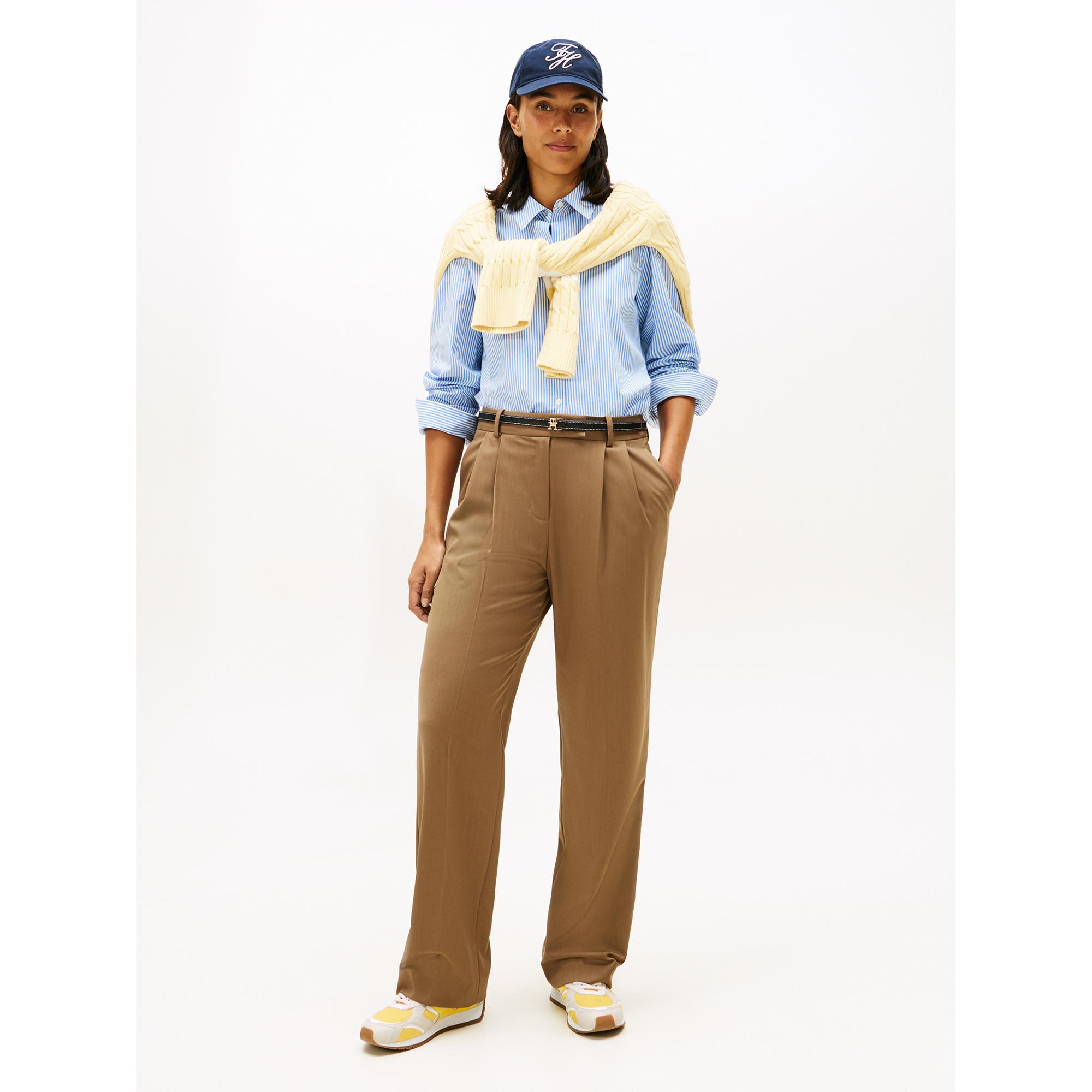 TOMMY HILFIGER Gestreifte Kentkragen Bluse  