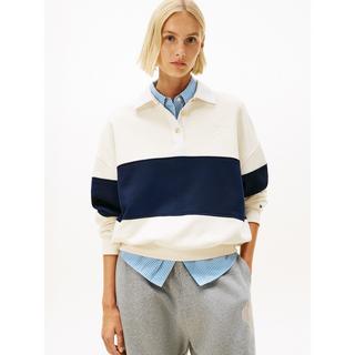 TOMMY HILFIGER Color Block Polo Kragen Sweatshirt  