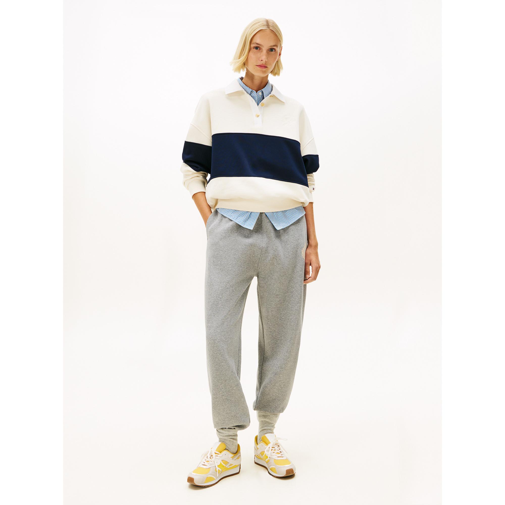 TOMMY HILFIGER Color Block Polo Kragen Sweatshirt  