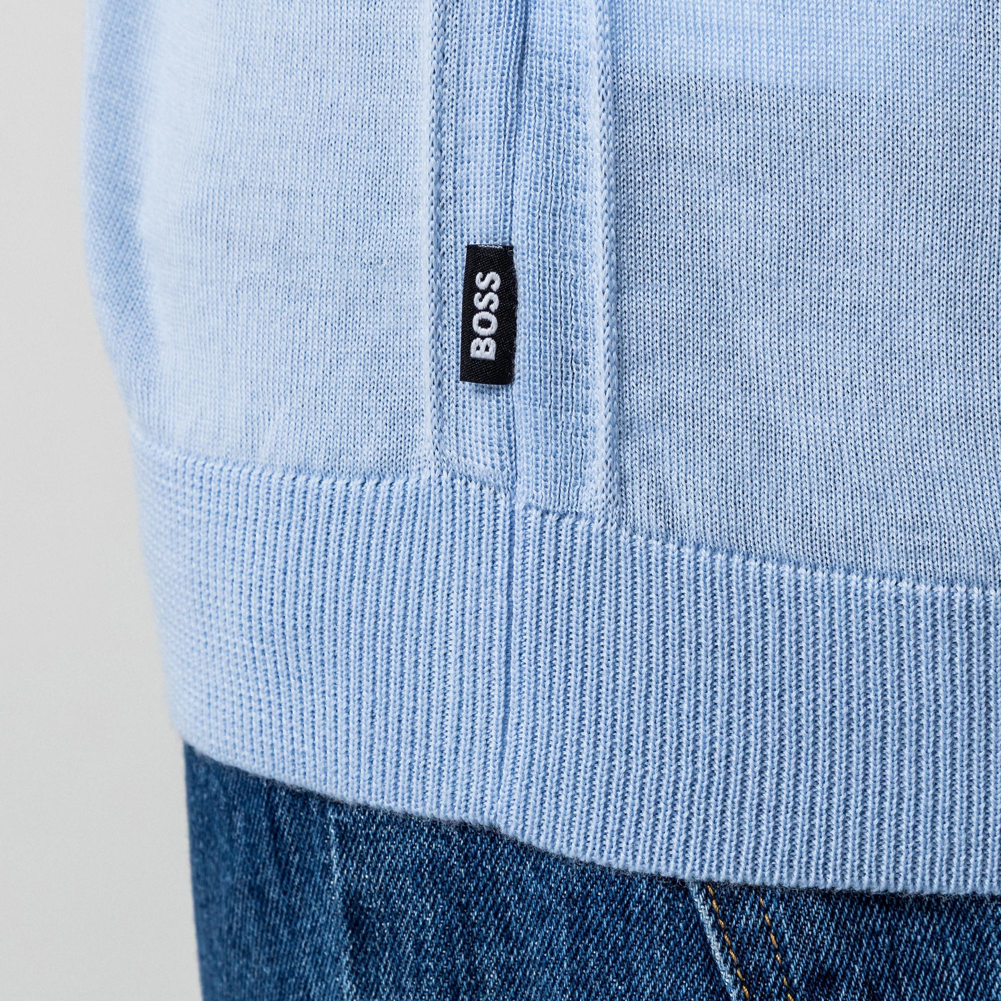 BOSS BLACK LENO-P Slim Fit Pull Col Rond  