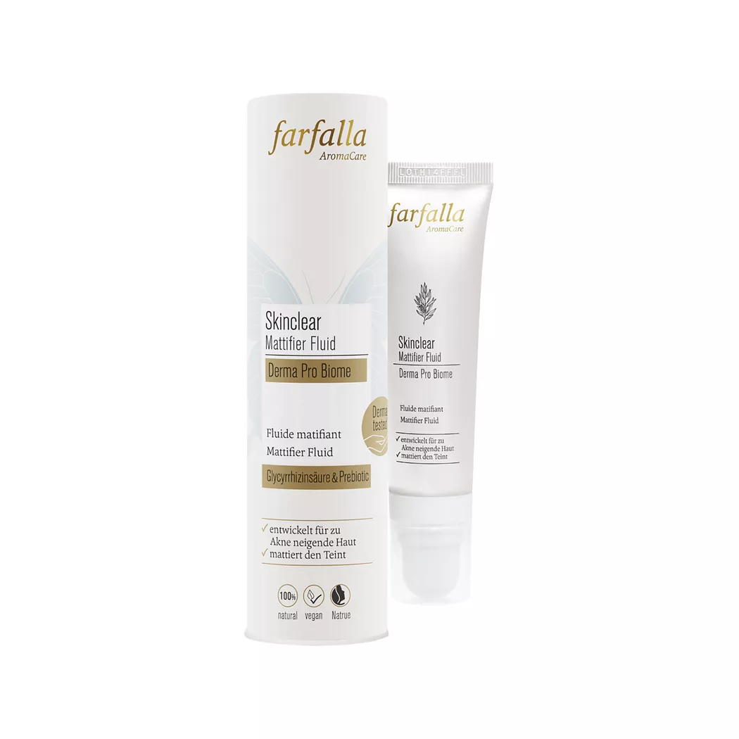 farfalla - SkinclearMattifierFluid,DermaProBiome, 30 ml