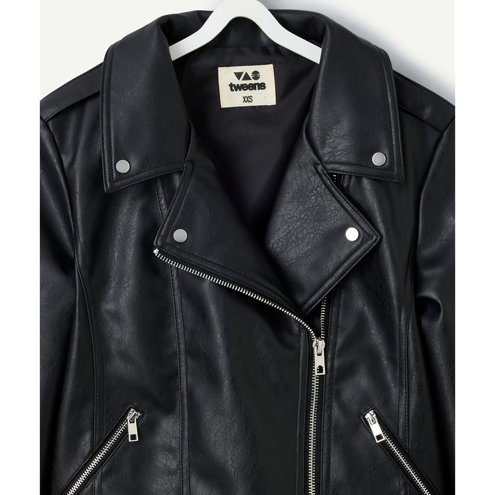 TAO Tweens Giacca Biker con Collo a Revers  