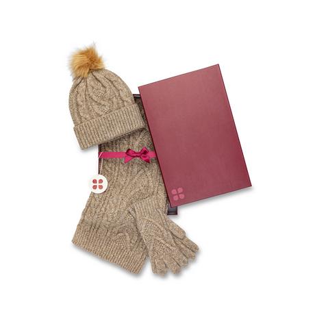 Manor Woman Ensemble Cadeau Tricoté Écharpe Bonnet et Gants  