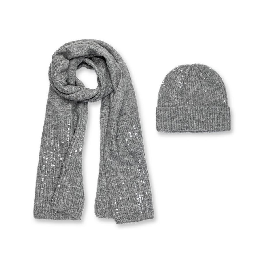 Manor Woman Coffret Cadeau Écharpe et Bonnet à Paillettes  