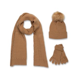Manor Woman Écharpe Bonnet et Gants Tricotés Coffret Cadeau  